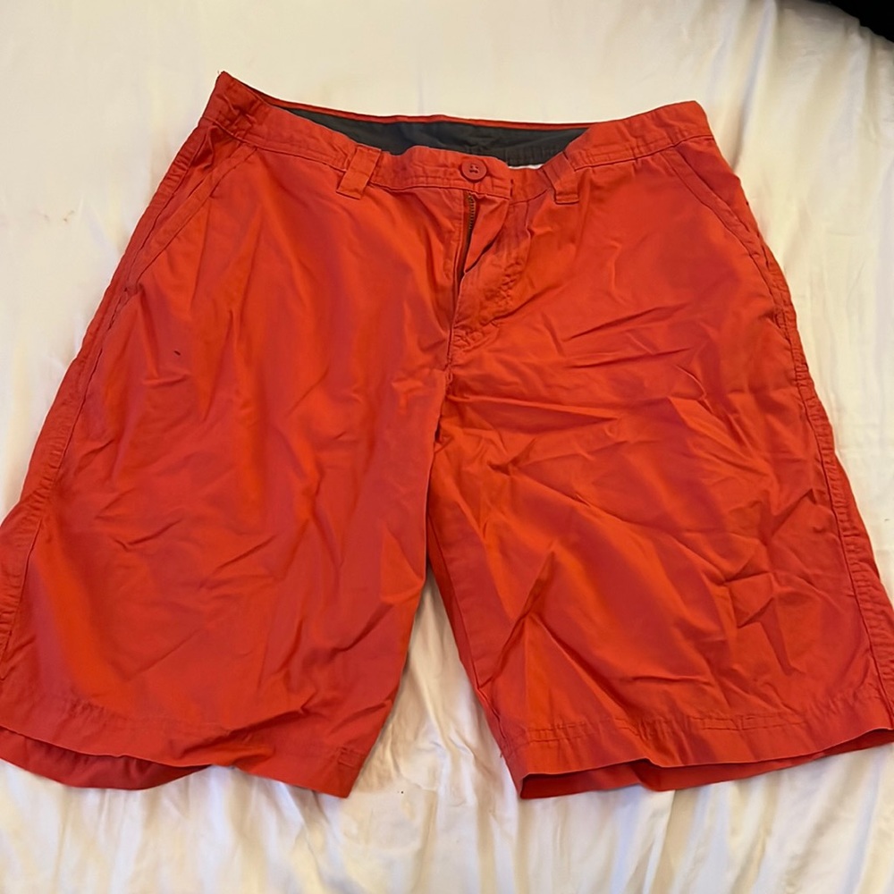 Orange Columbia shorts